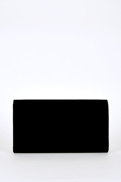 Twist Clasp Clutch Bag In Black