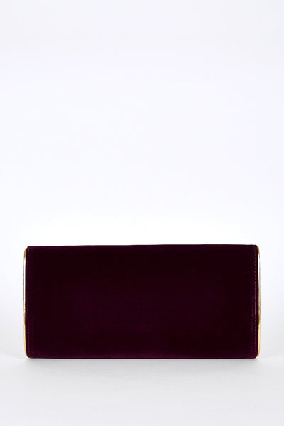 Contrast Gold Trim Envelope Clutch Bag