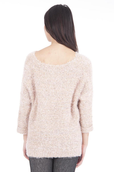 Dipped Hem Fluffy Oversized Jumper