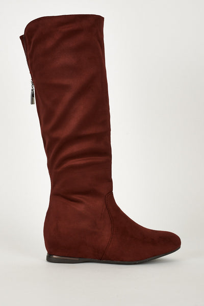 Trendy Calf Boots With Zip Details