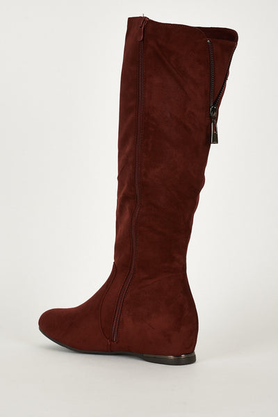 Trendy Calf Boots With Zip Details