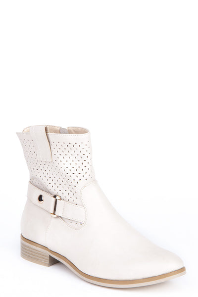 Cut Out Design Ankle Boots