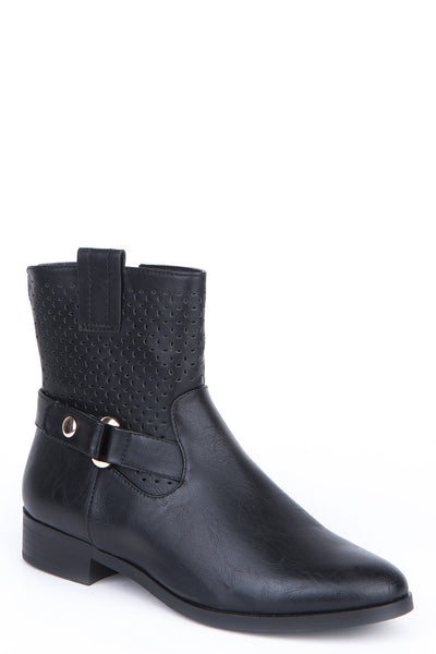 Cut Out Design Ankle Boots