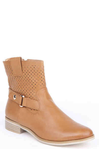 Cut Out Design Ankle Boots