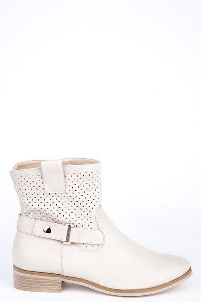 Cut Out Design Ankle Boots