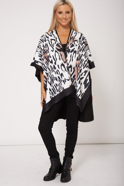 Animal Print Soft Touch Poncho