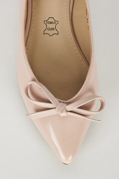 Pink Pointed Toe Patent Pumps