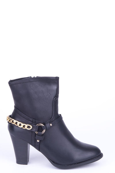 Ankle Boots with Stirrup Detail