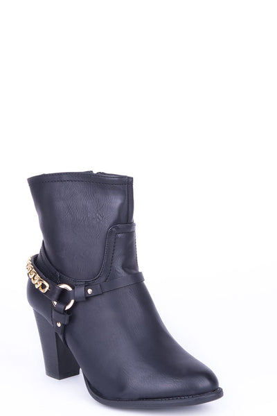 Ankle Boots with Stirrup Detail