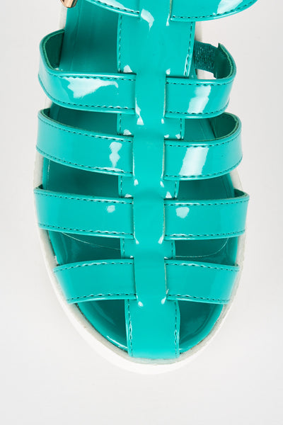 Green Cleated Platform Sandal