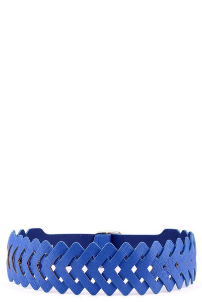 Faux Leather Zig Zag Belt