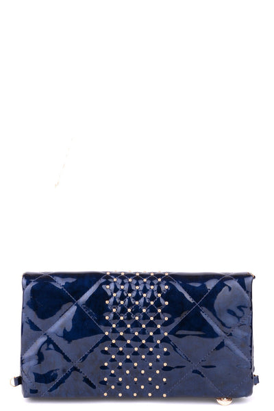 Quilted Patent Faux Leather Handbag