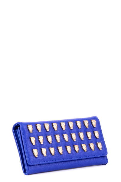 Owl Studded Faux Leather Purse