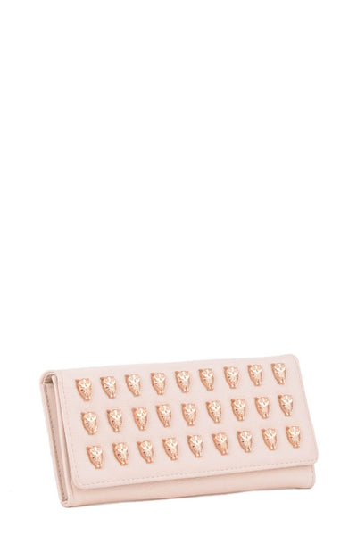 Owl Studded Faux Leather Purse