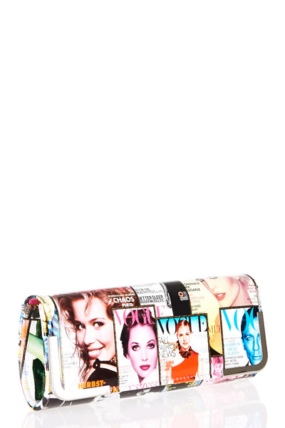 Magazine Print Clutch Bag