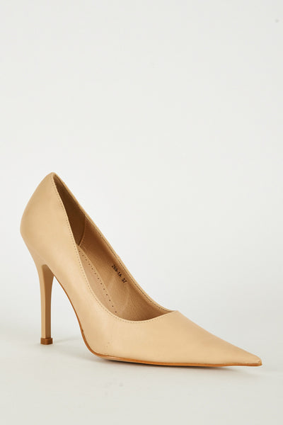 Cream Extra Pointed Stiletto Heels