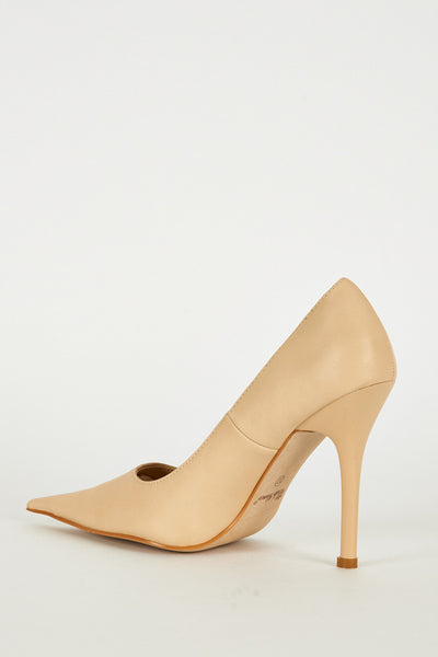 Cream Extra Pointed Stiletto Heels
