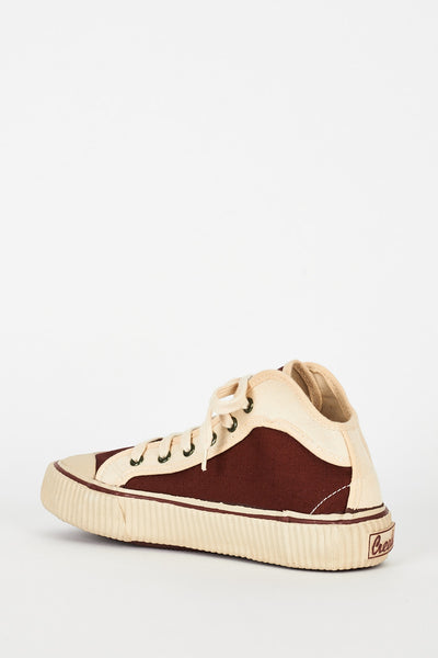 Burgundy And Beige High Top Trainers Ex-Branded