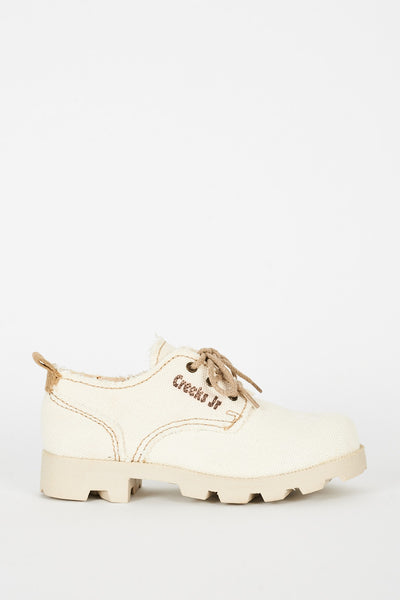 Beige Sporty Shoes With Lace Up Ex-Branded