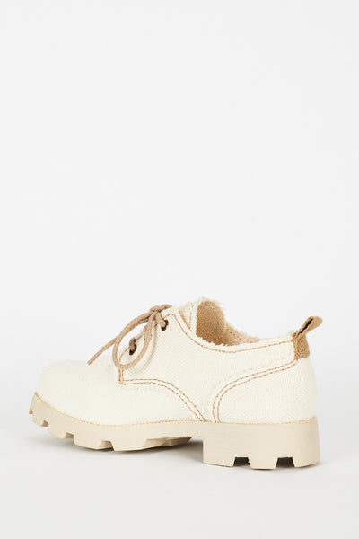 Beige Sporty Shoes With Lace Up Ex-Branded