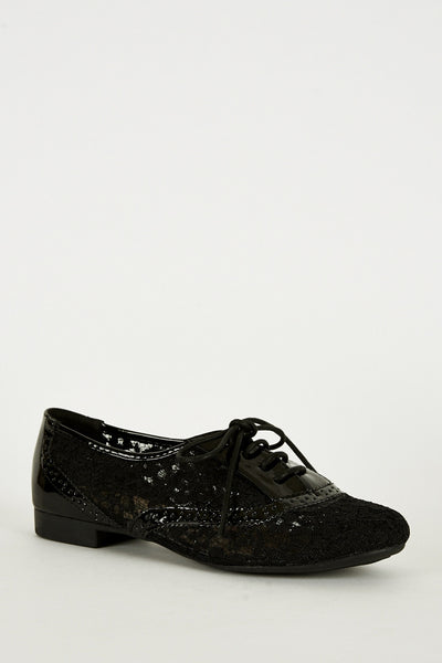 Black Oxford Lace-Up Shoe