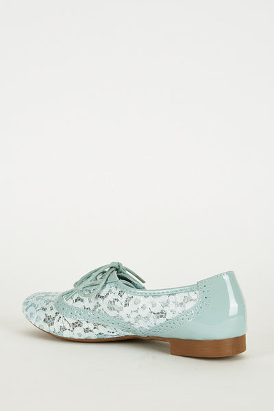 Duck Egg Blue Oxford Lace-Up Shoe