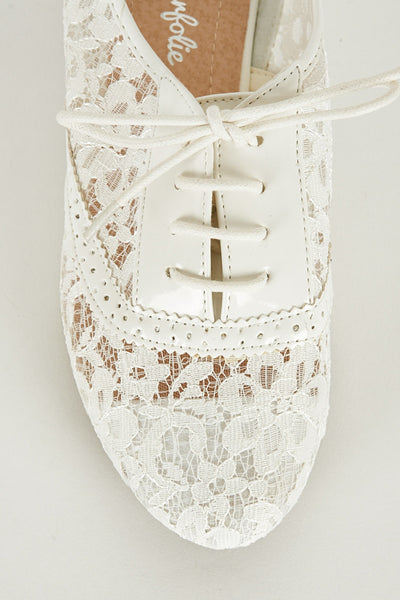 White Oxford Lace-Up Shoe