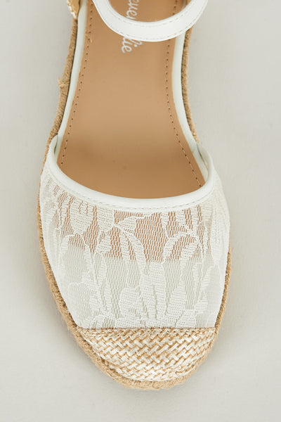 White Espadrille Flat Sandal