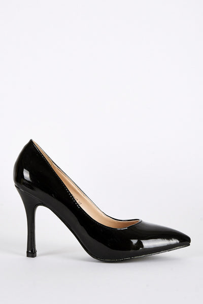 Patent High Pointed Court Shoes