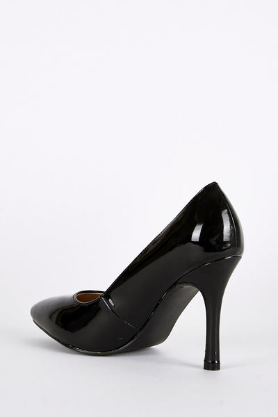 Patent High Pointed Court Shoes