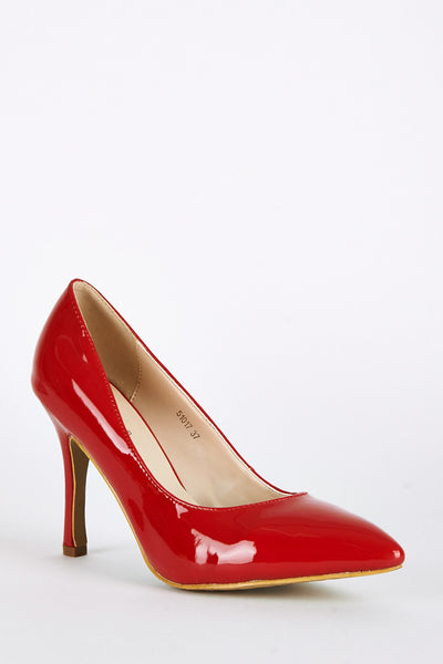 Patent High Pointed Court Shoes
