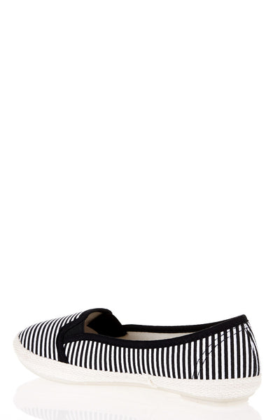 Stripe Canvas Pumps