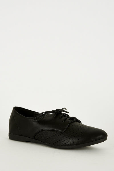 Black Oxford Cut Out Shoe