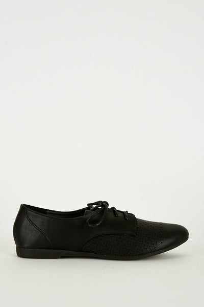 Black Oxford Cut Out Shoe