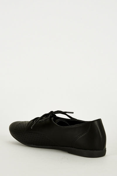 Black Oxford Cut Out Shoe