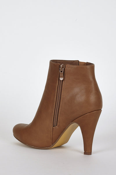 Side Studs Detail Ankle High Heel Boots