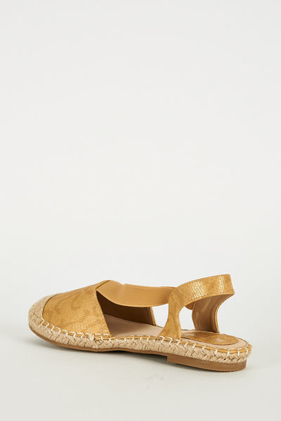 Dark Gold Espadrille Sandals