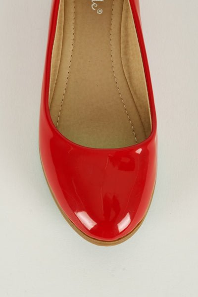 Red Patent Pumps