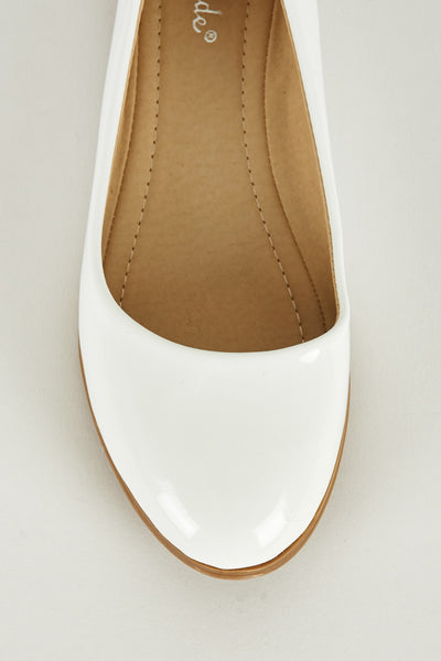 White Patent Pumps