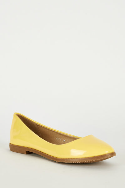 Yellow Patent Pumps