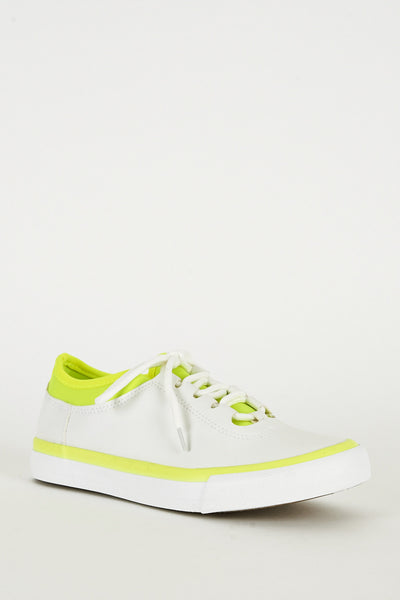 Fluorescent Yellow and White Gym Trainers