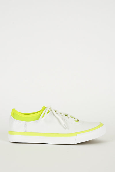 Fluorescent Yellow and White Gym Trainers