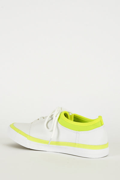 Fluorescent Yellow and White Gym Trainers