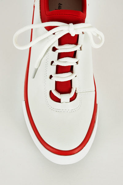 Red and White Gym Trainers