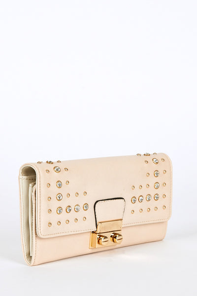 Rivet And Diamante Detail Purse