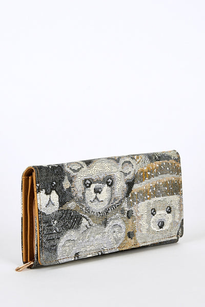 Medium Teddy Bear Print Purse