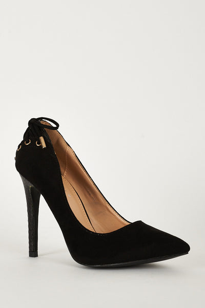 High Heel Lace Detailed Court Shoes