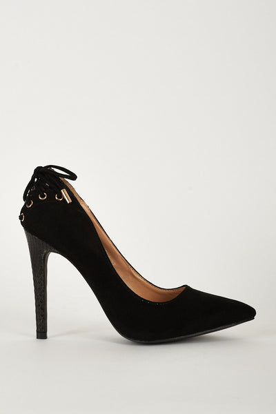 High Heel Lace Detailed Court Shoes