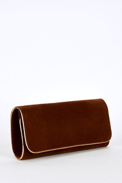 Gold Trim Medium Clutch Bag