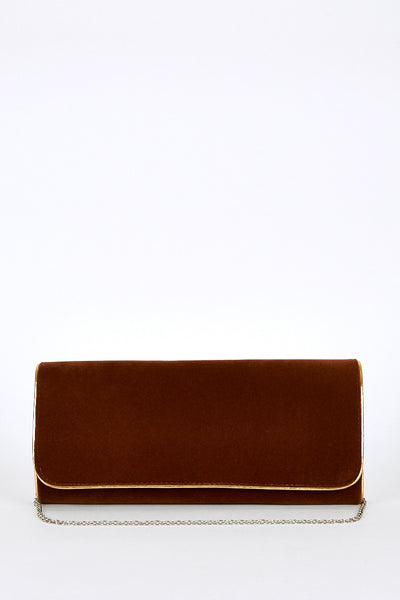 Gold Trim Medium Clutch Bag